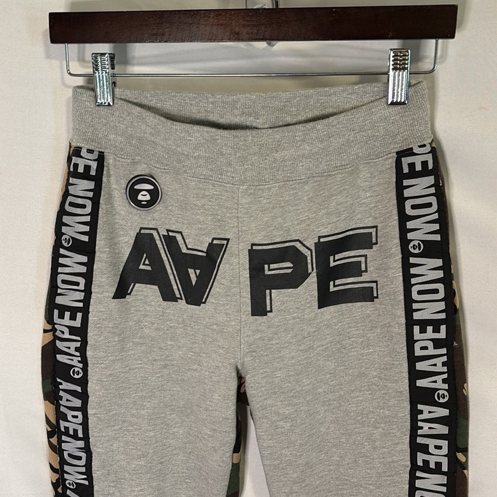 AAPE  Gray Green CAMO SWEATPANTS Lounge Pant jogger - Picture 4 of 8